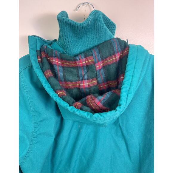Women's Vintage Green Windsor Bay Coat with Removable Hood Size Large - Picture 5 of 7